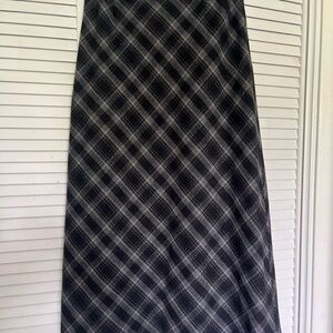 Plaid Black and Gray Women's Skirt